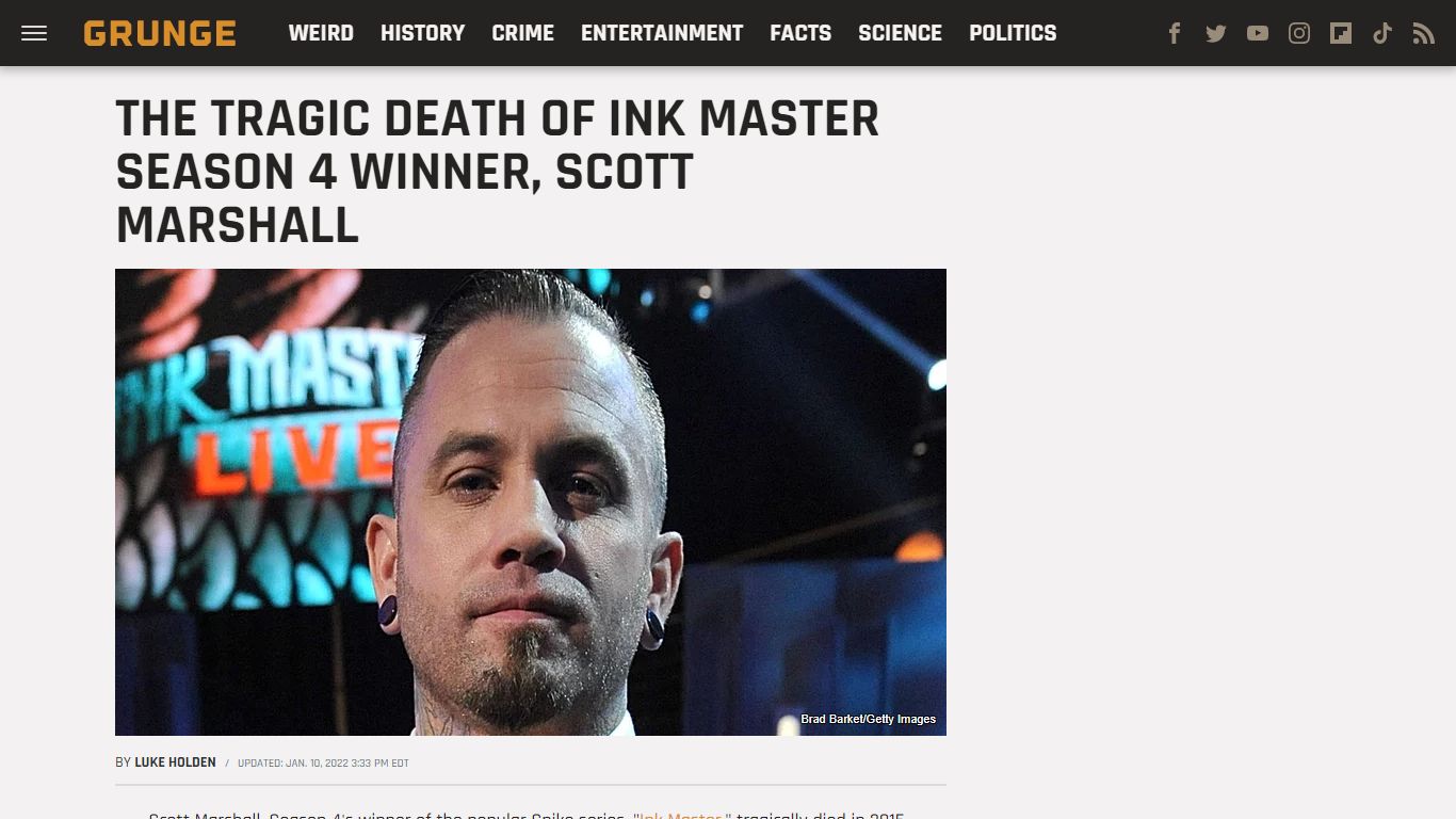 The Tragic Death Of Ink Master Season 4 Winner, Scott Marshall - Grunge.com